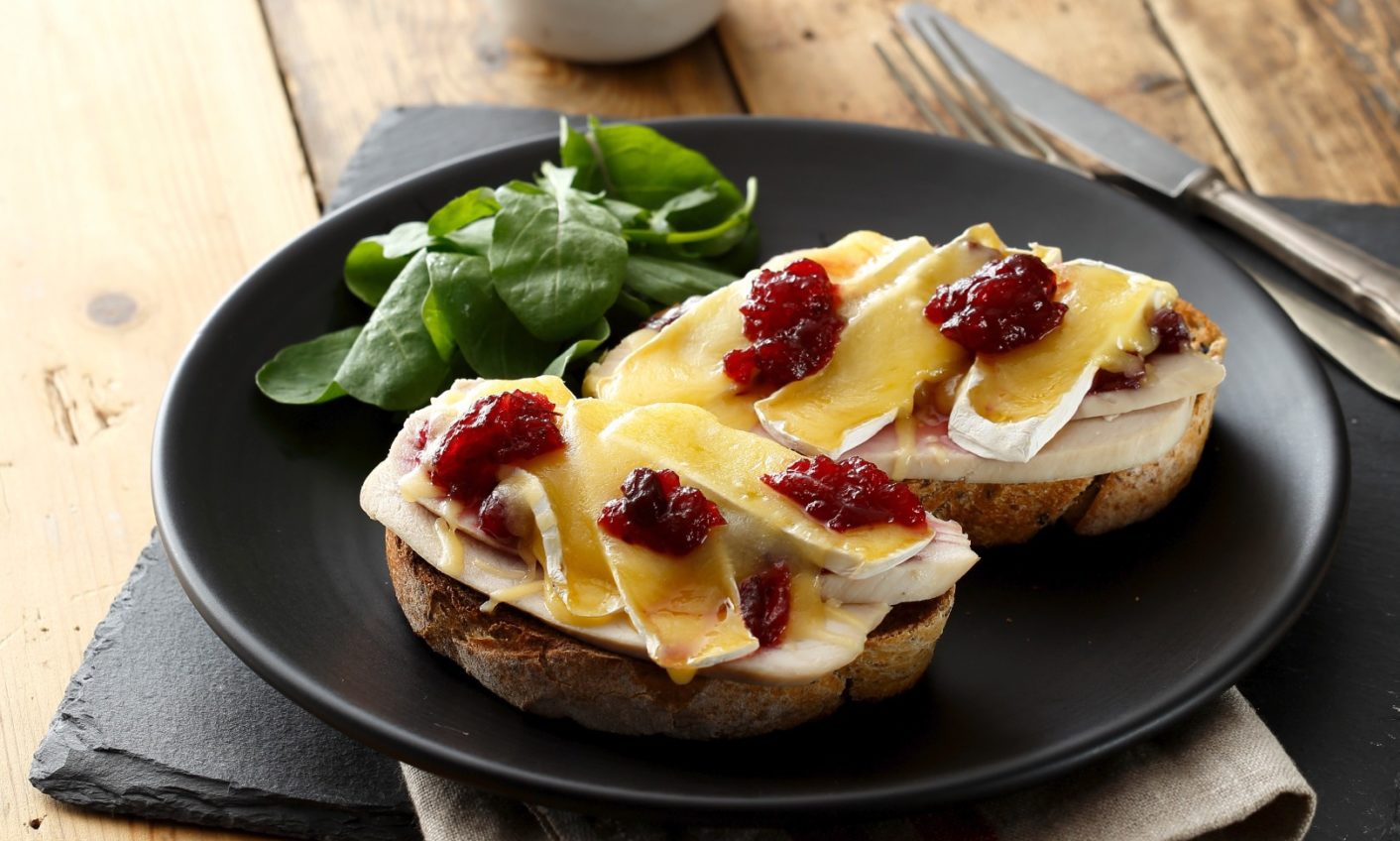 Open Toastie Chicken Cranberry Brie